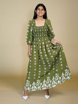 Zink London - Green Ethnic Maxi Dress