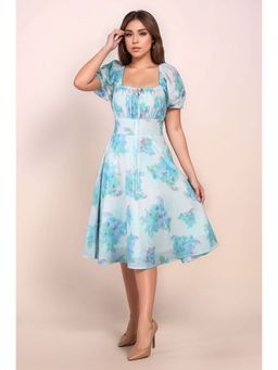 Zink London - Blue Floral Midi Dress