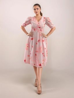 Zink London - Multi-Color Floral Midi Dress