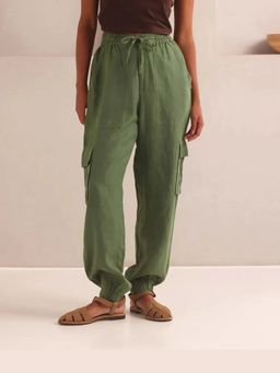 B Label - Women Olive Comfort Fit Savannah Cargo Pants