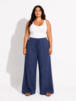 Backup Studio - Navy Blue Linen Pants