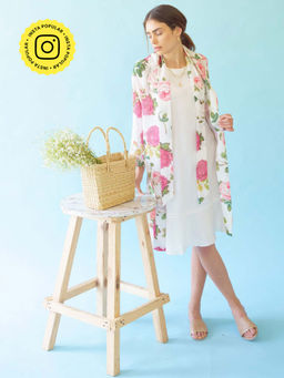 MONK & MEI - Spring Dress Set Ivory White (Set of 2)