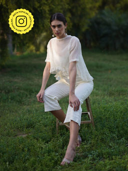 MONK & MEI - Aiko- Cotton Jumpsuit With Jacket (Set of 2)