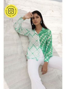 MONK & MEI - Maaya Mariah Shirt Top Green