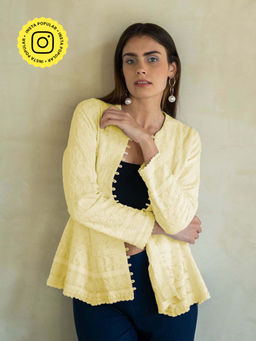 MONK & MEI - Uff Sunshine Yellow-Embroidered Jacket
