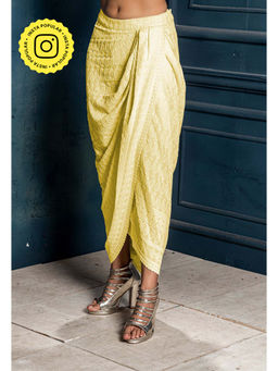MONK & MEI - Mastani-Embroidered Dhoti-Sunshine Yellow