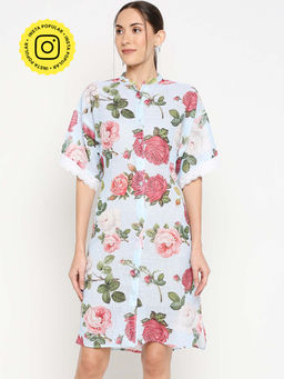 MONK & MEI - Sonnet Blue Shirt Dress