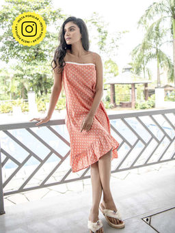 MONK & MEI - Sif Slip Dress- Orange