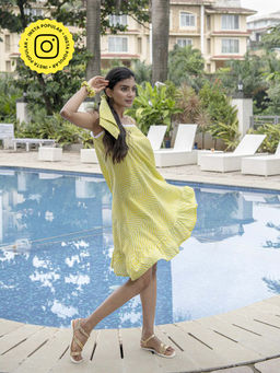 MONK & MEI - Sif Slip Dress - Yellow-Green