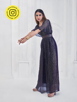 MONK & MEI - Christina Jumpsuit And Belt- Blue