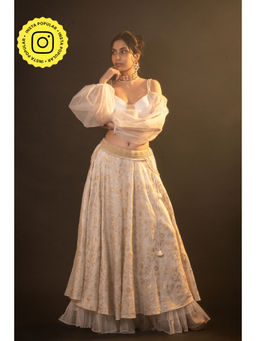 MONK & MEI - Diana Brocade Lehenga (Set of 2)