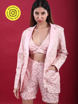 MONK & MEI - Jheel Blazer Blush Pink (Set of 3)