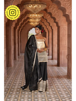 MONK & MEI - Nargis Strap Kurta with Silk Sharara and Dupatta (Set of 3)