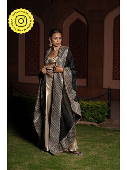 MONK & MEI - Safa Satin Blouse and Sharara with Cape (Set of 3)