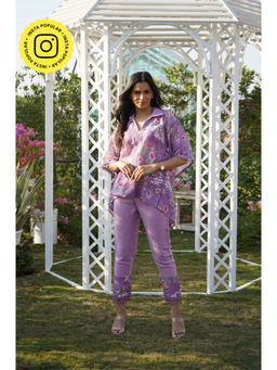 MONK & MEI - Dahlia Lavender Kaftan and Pants Slip (Set of 3)