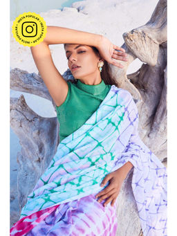 MONK & MEI - Green Celestia Halter Neck Blouse