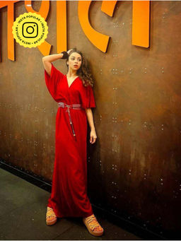 MONK & MEI - Red Shahina Jumpsuit