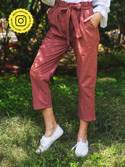 MONK & MEI - Maroon Breeze Pant with Belt