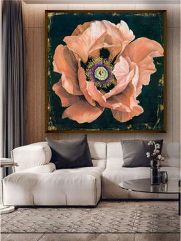 The Art House - Black Peach-Coloured Abstract Wall Art