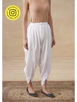 House of Chikankari - Cotton Chikankari Womens Tulip Pant