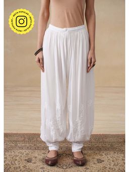 House of Chikankari - Modal Chikankari Womens Afghani Pant