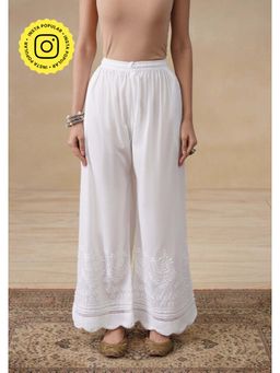 House of Chikankari - Cotton Chikankari Womens Palazzo