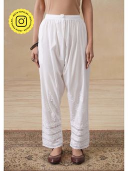 House of Chikankari - Cotton Chikankari Womens Pant