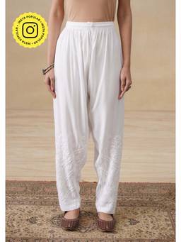 House of Chikankari - Rayon Chikankari Womens Pant