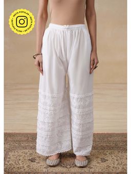 House of Chikankari - Cotton Chikankari Womens Palazzo
