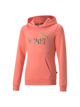 Puma - Ess+ Bloom Logo Girls Pink Hoodie