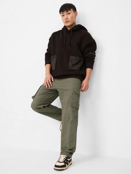 The Souled Store - Originals Solids Gator Green Men Cargo Pant