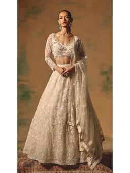 Basanti Kapde aur Koffee - The Moonflower Lehenga with Blouse and Dupatta