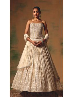 Basanti Kapde aur Koffee - The Morning Dew Lehenga with Corset Blouse and Dupatta