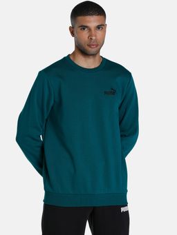 Puma - Ess Small Logo Crew Fl Men Green Sweatshirt