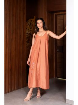 Zebein - Felicia Linen Handkerchief Dress With Pockets - Sand Brown