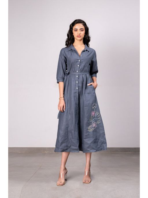 chinese dress ladies Sara White Tie Front Short Shirt Dress main image 1