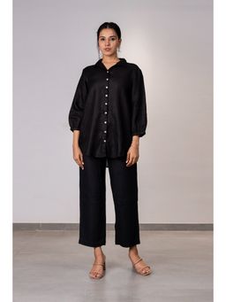 Zebein - Beth Linen Shirt - Black