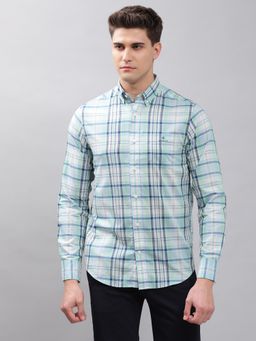 GANT - Men Green Checks Regular Shirt
