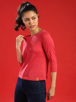 PINACOLADA - Maroon Women Solid Stylish Top