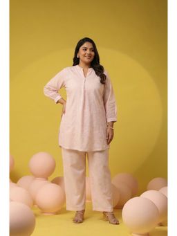 Scakhi - Light Pink Embroidered Cotton Co-Ord Set
