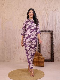 Zari Jaipur - Purple Printed Co-Ord Set