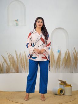 Zari Jaipur - Peach Printed Co-Ord Set