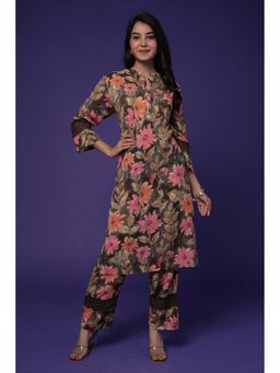 Zari Jaipur - Grey Floral Printed Co-Ord Set