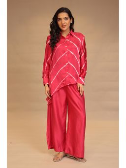 Zari Jaipur - Pink Striped Co-Ord Set