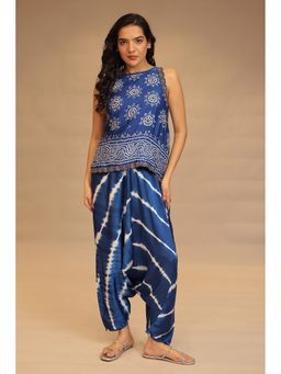 Zari Jaipur - Blue Block Printed Co-Ord Set