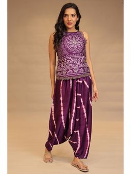 Zari Jaipur - Purple Bandhani Printed Co-Ord Set