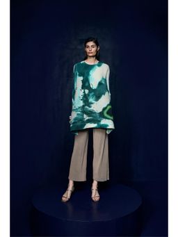 Zari Jaipur - Green Tie & Dye Printed Co-Ord Set