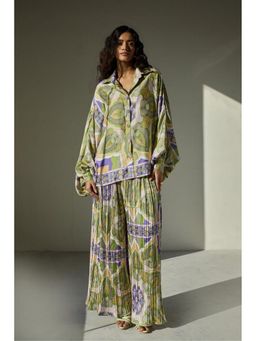 Zari Jaipur - Green Silk Blend Co-Ord Set