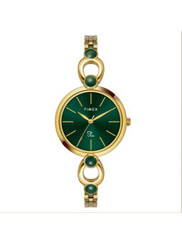 Timex - Fria Round 30mm Green Dial Analog Women Watch - TWEL18104