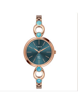 Timex - Fria Round 30mm Teal Dial Analog Women Watch - TWEL18106